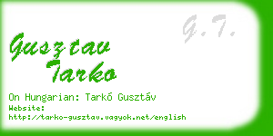 gusztav tarko business card